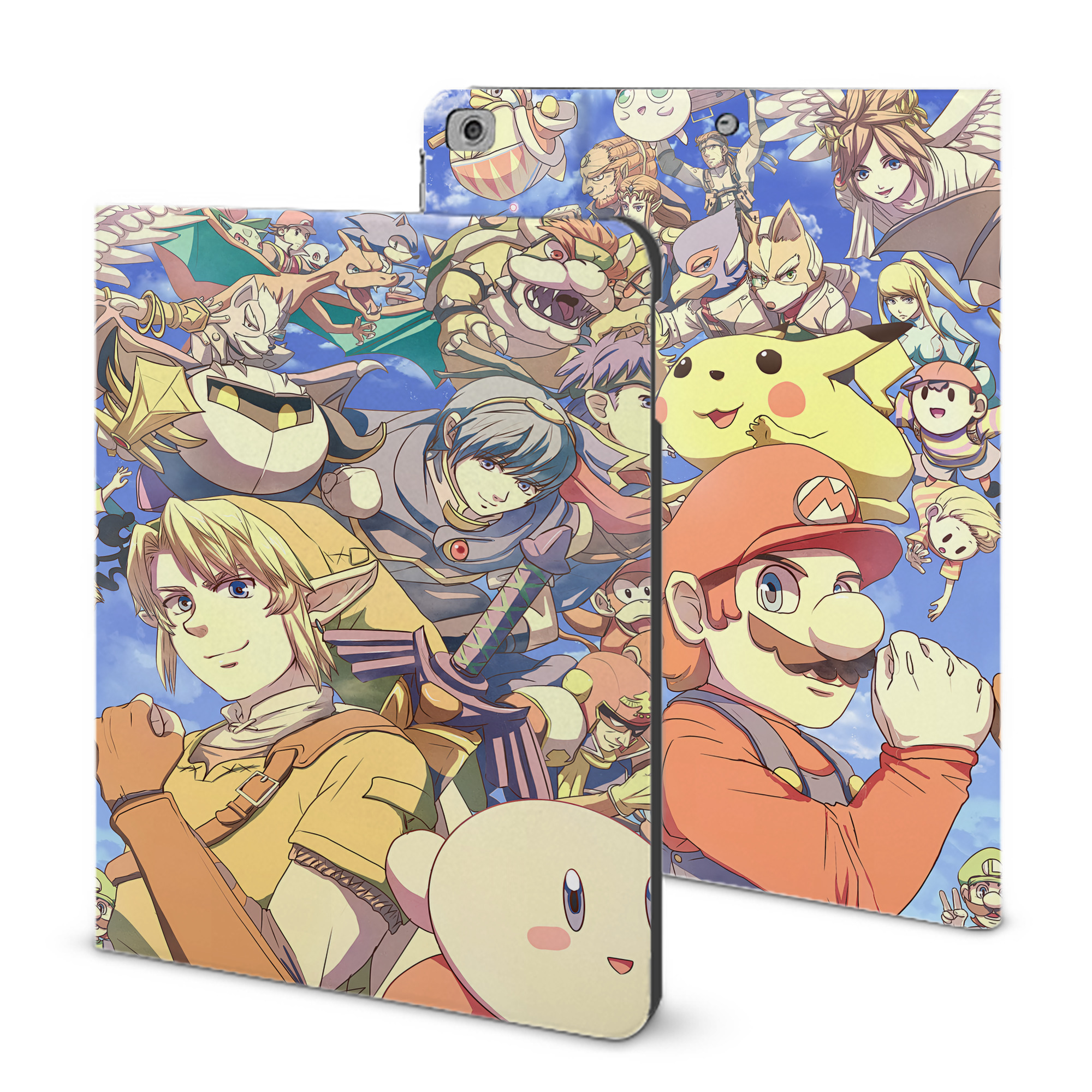 （画像用） ポケットモンスター Pokémon IPad ケース ブック型 PUレザー TPU 耐衝撃 軽量 薄型 ペン収納なし 全面保護 IPad 各モデル対応